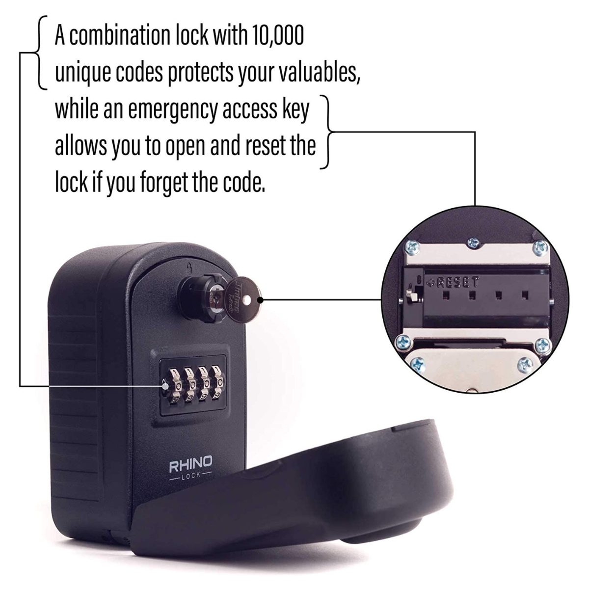 Rhino Lock Secure Key — Boite à clés à code pour utilisation en